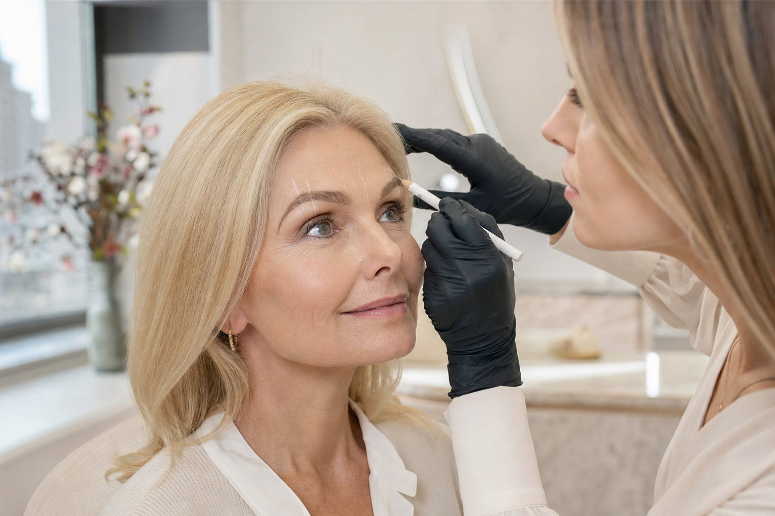 Microblading ab 60: dezente Augenbrauen planen in einem eleganten Berliner Beauty-Studio