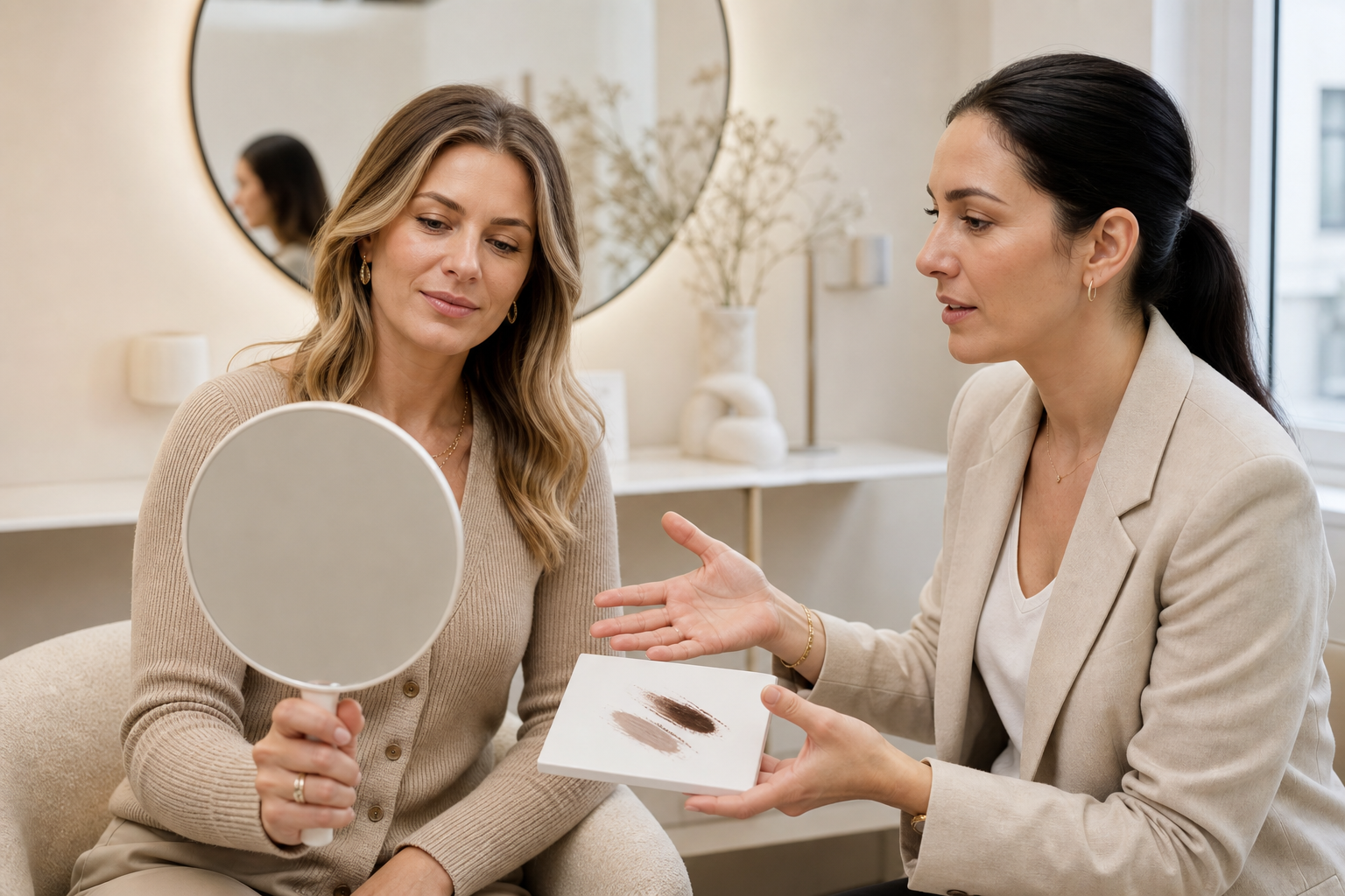 Microblading bei Angst vor zu dunkler Farbe in einem hochwertigen Berliner Beauty-Studio