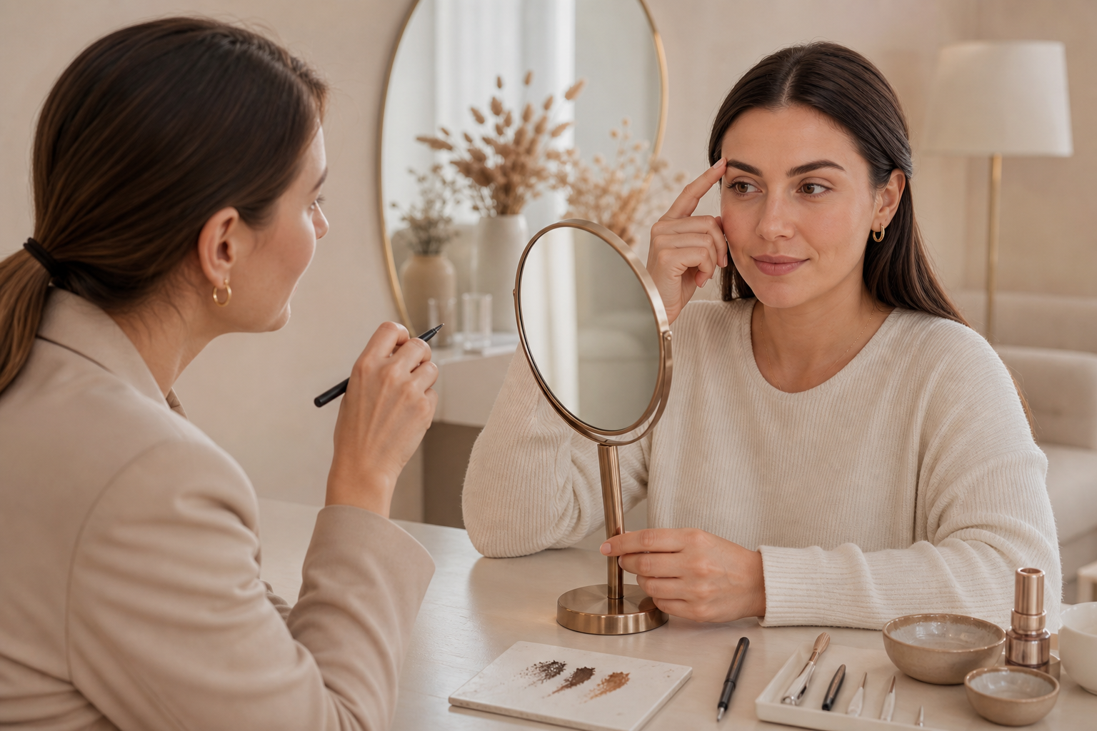 Microblading bei Augenbrauen die innen zu dünn sind