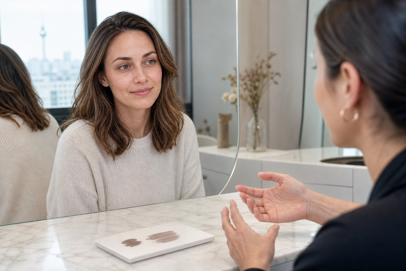 Microblading für Mütter mit wenig Zeit morgens in einem hochwertigen Berliner Beauty-Studio
