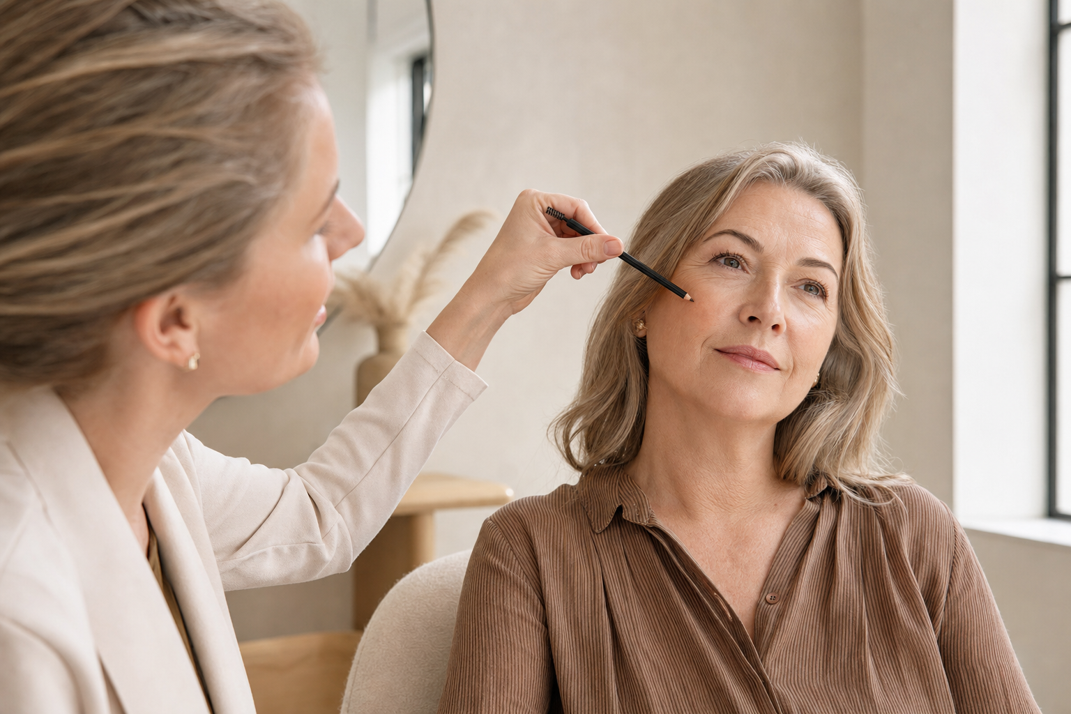Microblading Nachbehandlung: was beim Korrekturtermin passiert – realistisches Editorial Beauty Motiv in Berlin