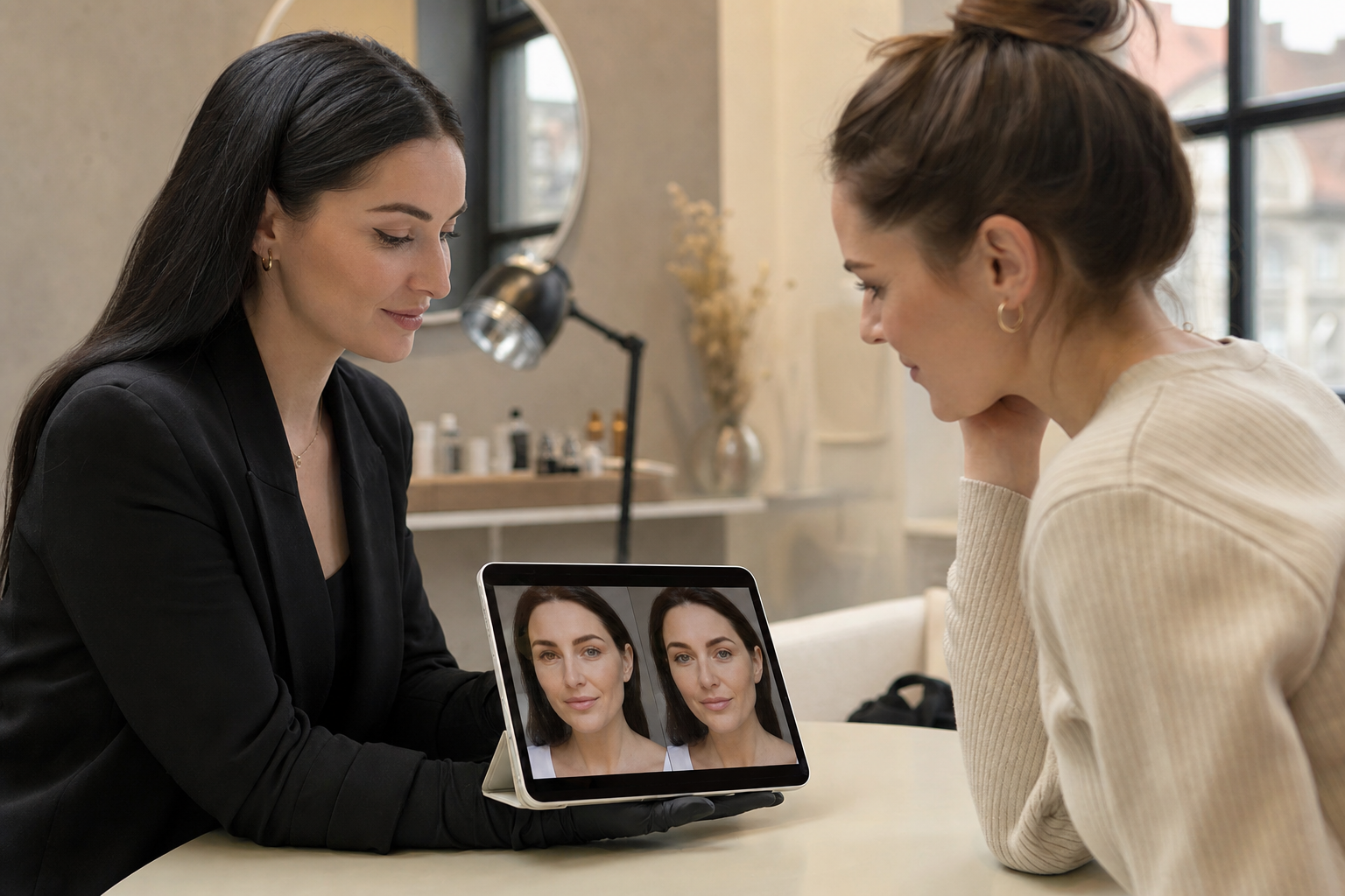 Microblading wenn Augenbrauen auf Fotos verschwinden in einem hochwertigen Berliner Beauty-Studio