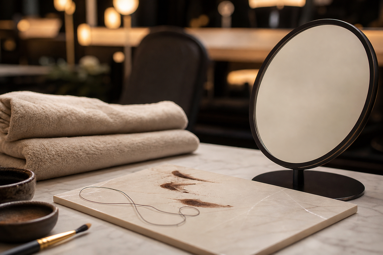Microblading wenn Augenbrauenhaare nach unten wachsen in einem hochwertigen Berliner Beauty-Studio