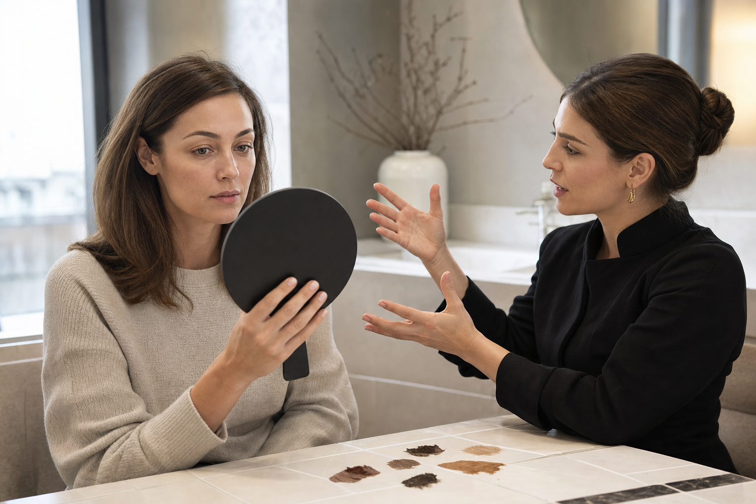 Microblading wenn der Blick müde aussieht in einem hochwertigen Berliner Beauty-Studio